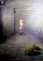 Leaving - Oil On Canvas Paintings - By Angie Benson, Surreal Painting Artist