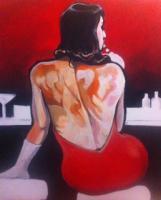 Red - Oil On Canvas Paintings - By Paul Drum, My Style Painting Artist