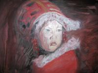 Little Eskimo - Oil On Canvas Paintings - By Mitrea Iuliana, Realistic Painting Artist