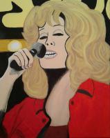 Girl Singer - Acrylic Paintings - By Julie Reid, Ok Painting Artist