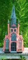 Trinity Church Birdhouse - Wood And Paint Woodwork - By Sherry Dinkins, Handbuilt Woodwork Artist
