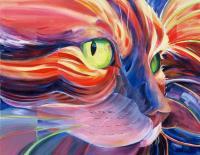 Charged By The Pounce - Acrylic Paintings - By Carolyn Ritter, Expressionism Painting Artist