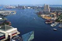 Baltimore Inner Harbor Vista - Giclee Print Photography - By George Edwards, Landscape Cityscape Photography Artist