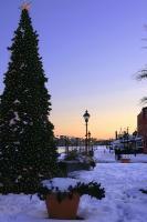 White Christmas In Fells Point - Giclee Print Photography - By George Edwards, Landscape Cityscape Photography Artist