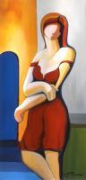 San Sebastina Girl - Acrylic On Canvas Paintings - By Jorge Namerow, Nude Figure Painting Artist