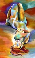 Longing - Acrylic On Canvas Paintings - By Jorge Namerow, Nude Figure Painting Artist