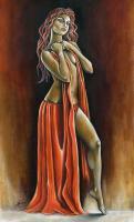 Lakshmi - Acrylic On Canvas Paintings - By Jorge Namerow, Figurative Painting Artist