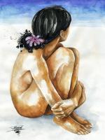 Homesick By J Namerow - Water Colors Paintings - By Jorge Namerow, Figurative Painting Artist