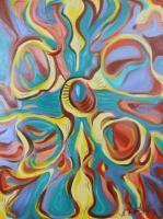 Inside Outside - Oil On Canvas Paintings - By Alfredo Llana Ufos Art, Abstract Painting Artist