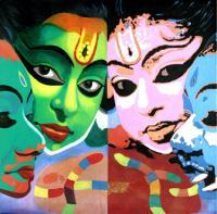 Green Room 3 - Acrylic On Canvas Paintings - By Gayatri Artist, Figurative Painting Artist