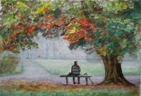Solitude - Oil On Linen Panel Paintings - By Olga Gorbacheva, Realism Painting Artist