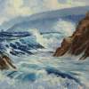 The Big Wave - Oil On Cardboard Paintings - By Olga Gorbacheva, Realism Painting Artist
