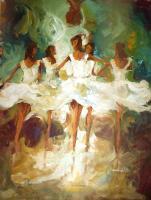 Dancing Stroks - Acrylic Paintings - By Alshaikh Aldaw, Impressionist Painting Artist