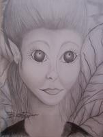 My Fair-Y Lady - Graphite Pencils Drawings - By Bridget Davidson, Black And White Drawing Artist