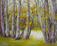 Barren Trees - Oil On Canvas Paintings - By Lian Zhen, Contemporary Painting Artist