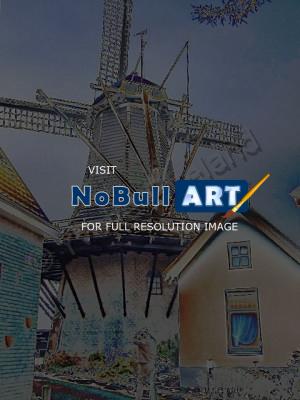 Uniquely Dutch - Windmill In Hattem - Digital