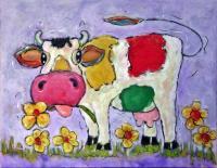 Crazy About Cows - Buttercup - Acrylics