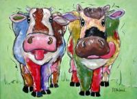 Crazy About Cows - Sid  And Nancy - Acrylics