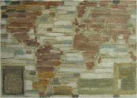 Planisphaerim Brick - Paper On Canvas Paintings - By Juan Luis Quintana, Acrylic Plus Mixed Media Painting Artist