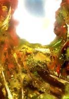 Fantasy World Paintings - Golden Valley - Spray Paint On Paperboard
