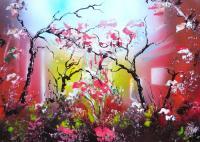 Fantasy World Paintings - Inner Light - Spray Paint On Paperboard