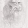 Leonardo De Vinci   Self Portrait - Pencil Drawings - By Bert Davis, Realism Drawing Artist