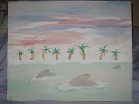 Paradise - Acylic Watercolor Paintings - By Tina Polo, Mine Painting Artist