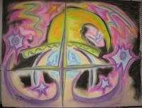 Spark - Pastel Drawings - By Tina Polo, Visionary  Intuitive Drawing Artist