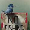 No Fishing - Transparent Watercolor Paintings - By Michael J. Weber Aws, Realistic Painting Artist