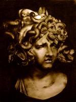 Berninis Medusa - Charcoal Pencil On Paper Drawings - By Sean King, Realism Drawing Artist