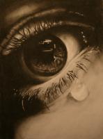 Eye - Charcoal Pencil On Paper Drawings - By Sean King, Realism Drawing Artist
