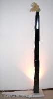 Black Tower - Marble And Onyx Sculptures - By Barry Scharf, Abstract Sculpture Artist