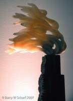 Black Tower - Marble And Onyx Sculptures - By Barry Scharf, Abstract Sculpture Artist