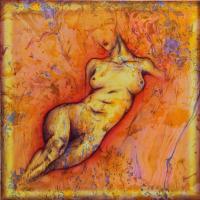 Nude - Oil On Canvas Paintings - By Pasquale Di Maso, Abstract Painting Artist
