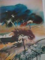 Landscape - Water And Oil Colour In Canvas Paintings - By Dr Rajesh Singh, Fine Art Painting Artist