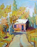 Yuras House - Oil On Canvas Paintings - By Arthur Khachar, Impressionism Painting Artist