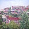 Yerevan View From My Window - Oil On Canvas Paintings - By Arthur Khachar, Realism Painting Artist