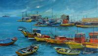 Puerto Caldera - Acrilic In Canvas Paintings - By Richard Greswell, Realism Painting Artist