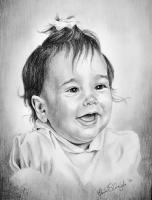 Jenna - Graphite Drawings - By Maria Dangelo, Realistic Drawing Artist