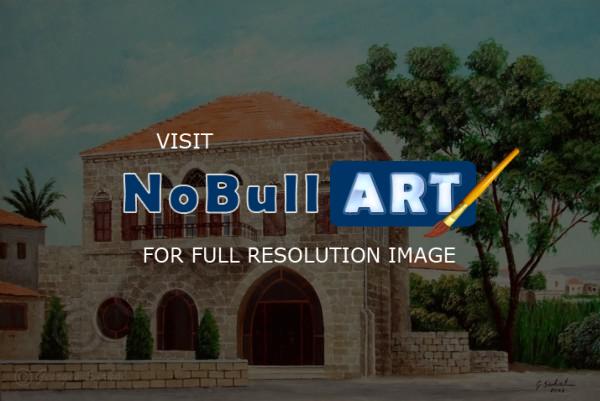 Landscapes - L 074 - Lebanese Old House - Batroun - Acrylic