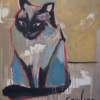 Siamese - Oil On Canvas Paintings - By Scott Spencer, Loose Gestural Painting Artist