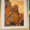 Himba Mom - Watercolor Paintings - By Patrick Desenclos, Artwork Style Painting Artist