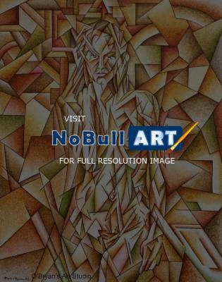 Paintings - Neo-Cubist Nude - Acrylics