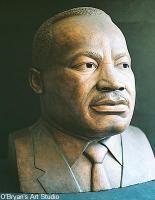 Dr Martin Luther King Jr - Ceramic Sculptures - By Mark Obryan, Realism Sculpture Artist
