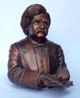 Mark Twain - Ceramic Sculptures - By Mark Obryan, Realism Sculpture Artist