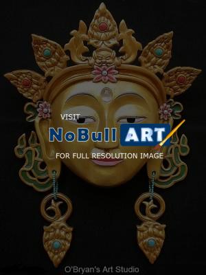 Masks - Tibetan Bodhisattva Mask - Artists Sculpting Medium