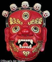 Tibetan Chokyong Demon Protector Mask - Artists Sculpting Medium Other - By Mark Obryan, Regional Stylized Other Artist