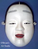 Japanese Young Woman Noh Mask - Artists Sculpting Medium Other - By Mark Obryan, Regional Stylized Other Artist