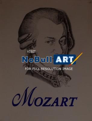Illustration - Mozart Drawing - Ink