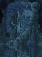 Dark Blue Water - Digital Art Digital - By Lola Carvajal, Dark Art Digital Artist